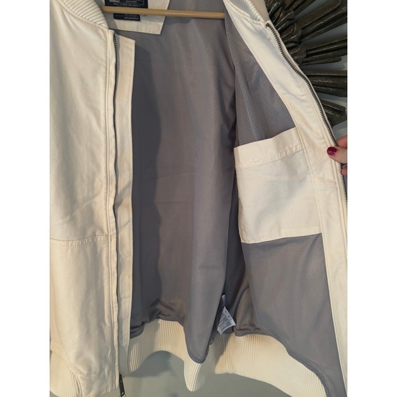 NWT Carhartt women 1X Cream Relaxed Rugged Flex Canvas Crawford bomber Jacket - Picture 8 of 9